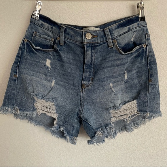 Mudd Pants - Mudd Distressed Light Blue Denim Jean Shorts